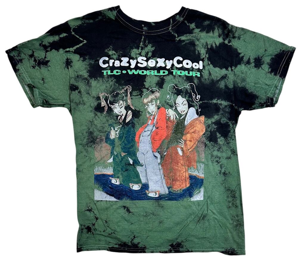 TLC R&B Music Band Men's T-Shirt Crazy Cool World Tour Tie Dye Tee